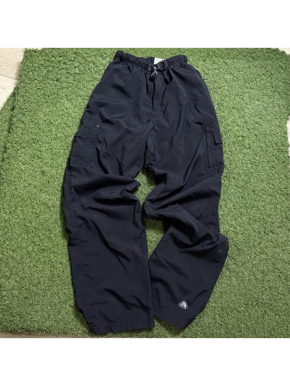 Vintage Nike ACG Track Hiking Pants Women Small Baggy Belt Gorpcore Y2K Relaxed